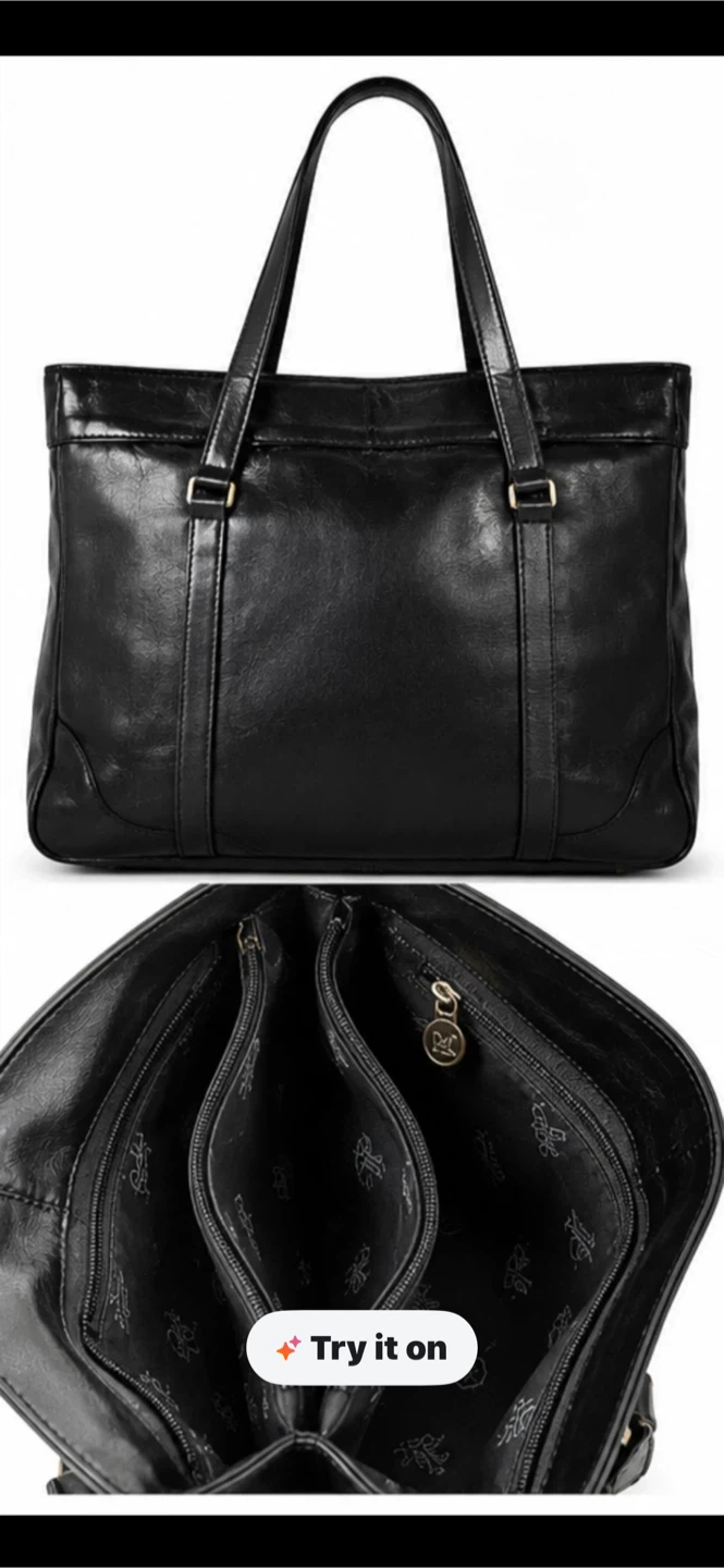 Valentina Black Leather Bag Made in Italy - photo 3