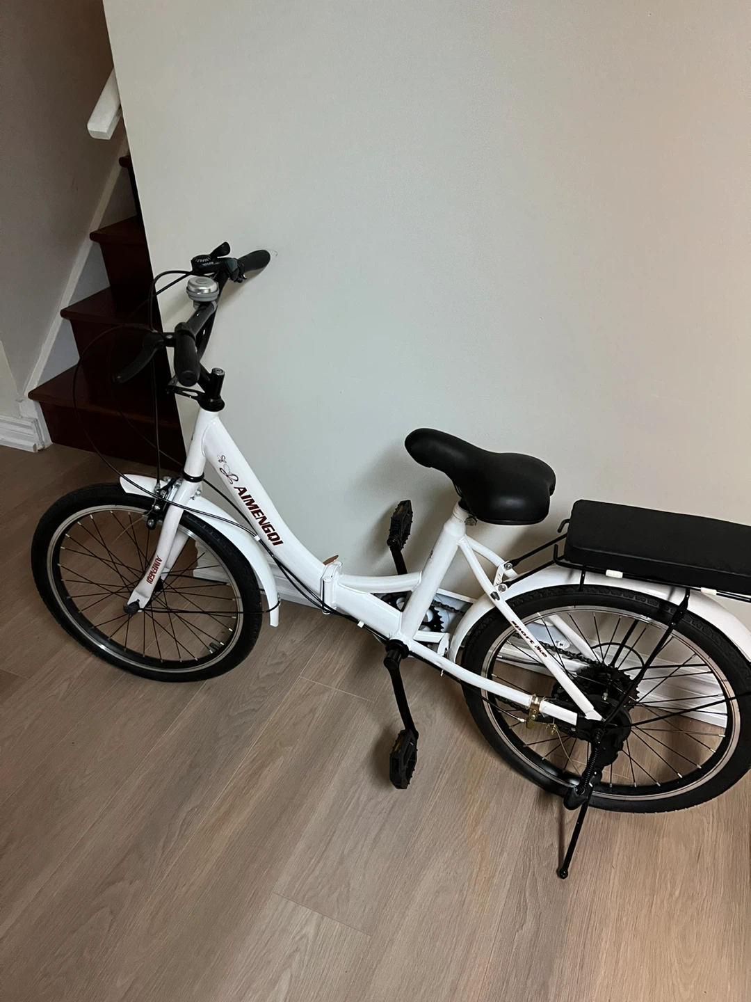 White Folding Bike
