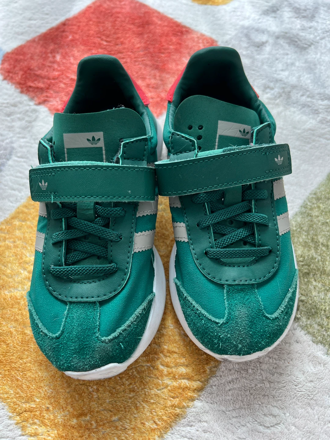 Two pairs of kids Adidas sneakers size 12. - photo 4