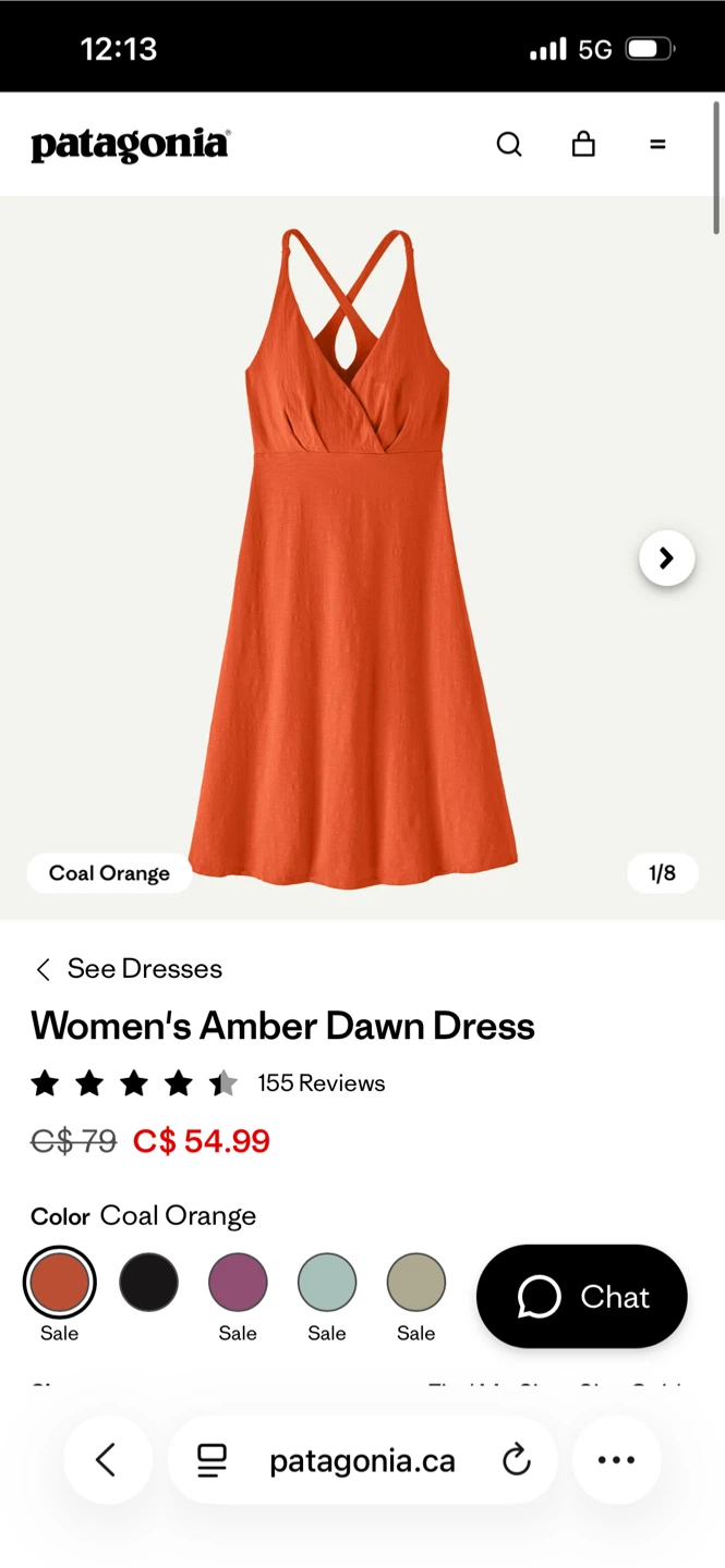 Patagonia cotton dress size small - leaf pattern - photo 5