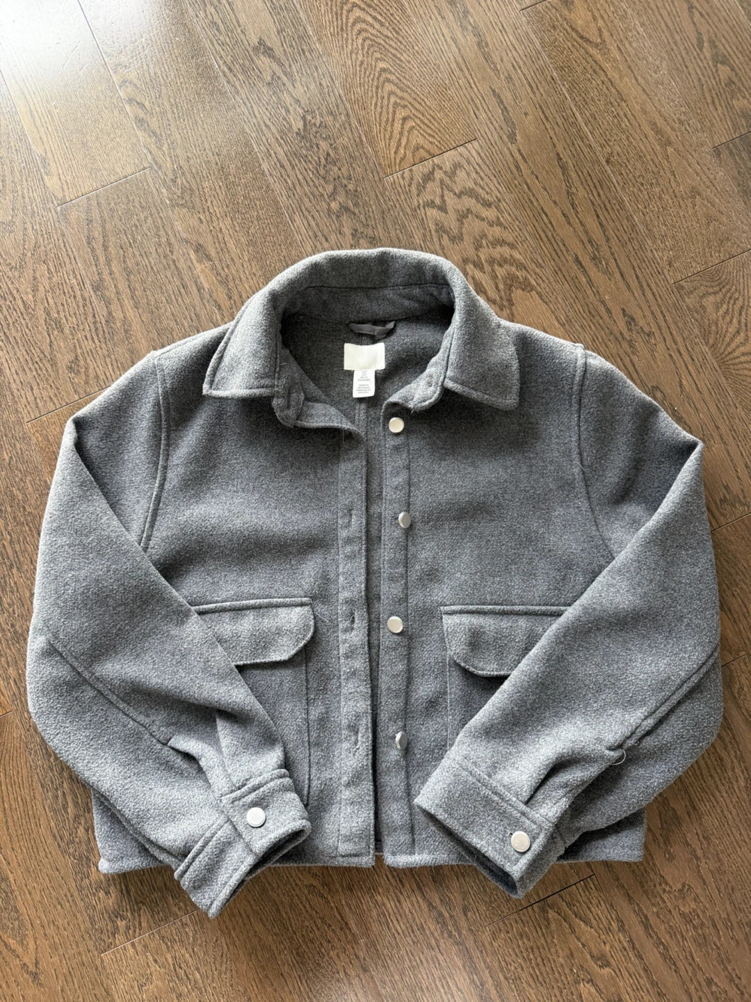 H&M Grey Felt Shacket