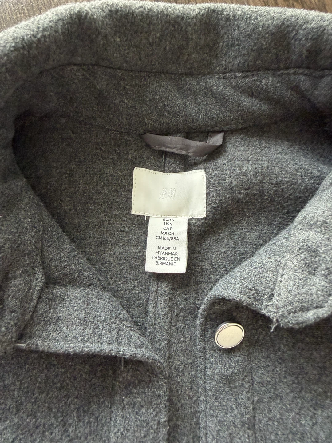 H&M Grey Felt Shacket - photo 2