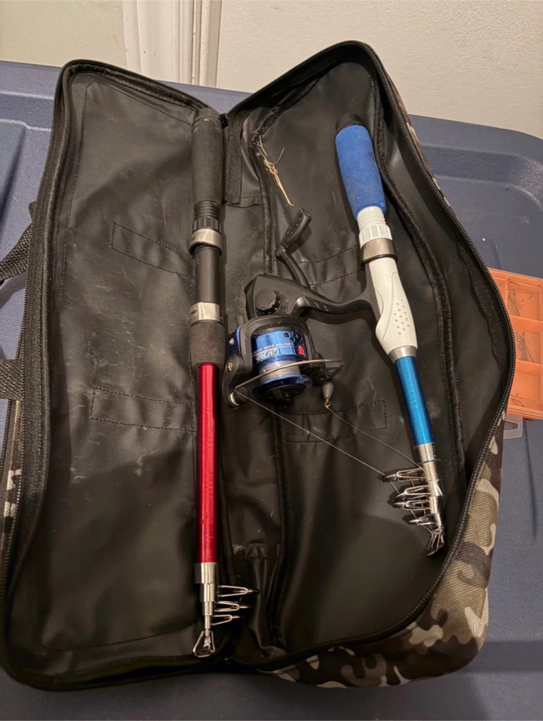 Fishing Tackle Kit with Rods and Case