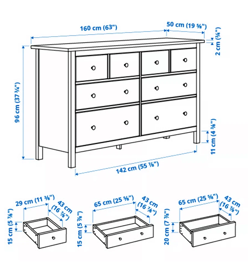 IKEA HEMNES 8-Drawer Dresser (CAN DELIVER) - photo 2