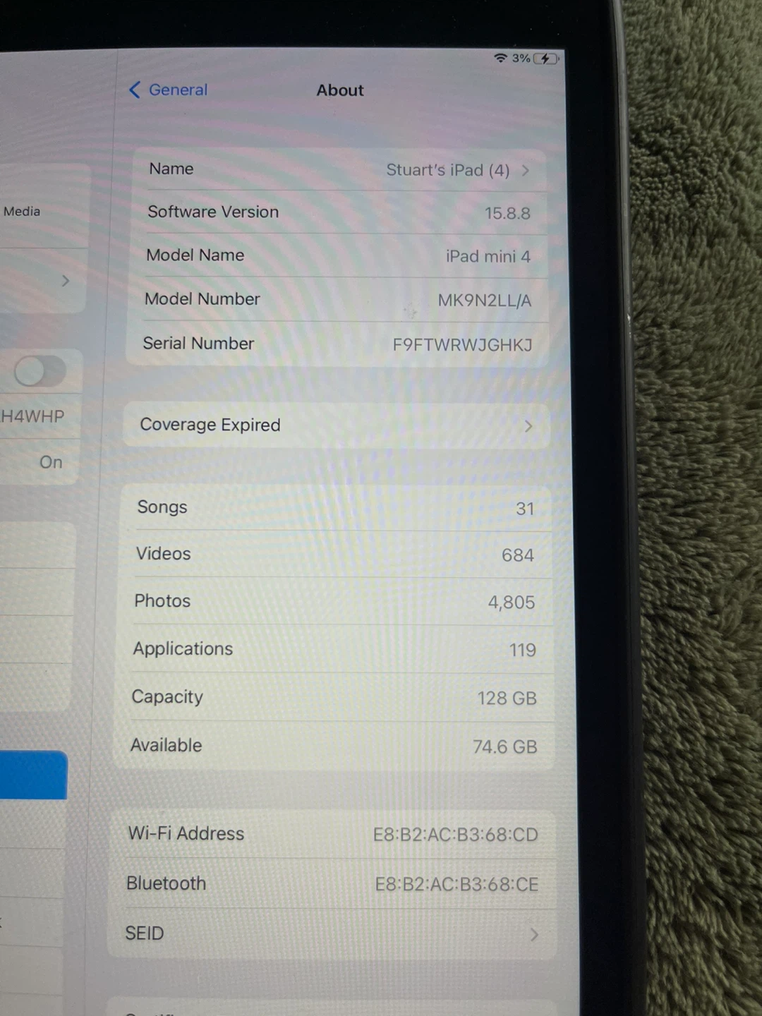 Apple iPad mini 4 128GB Space Gray - photo 3