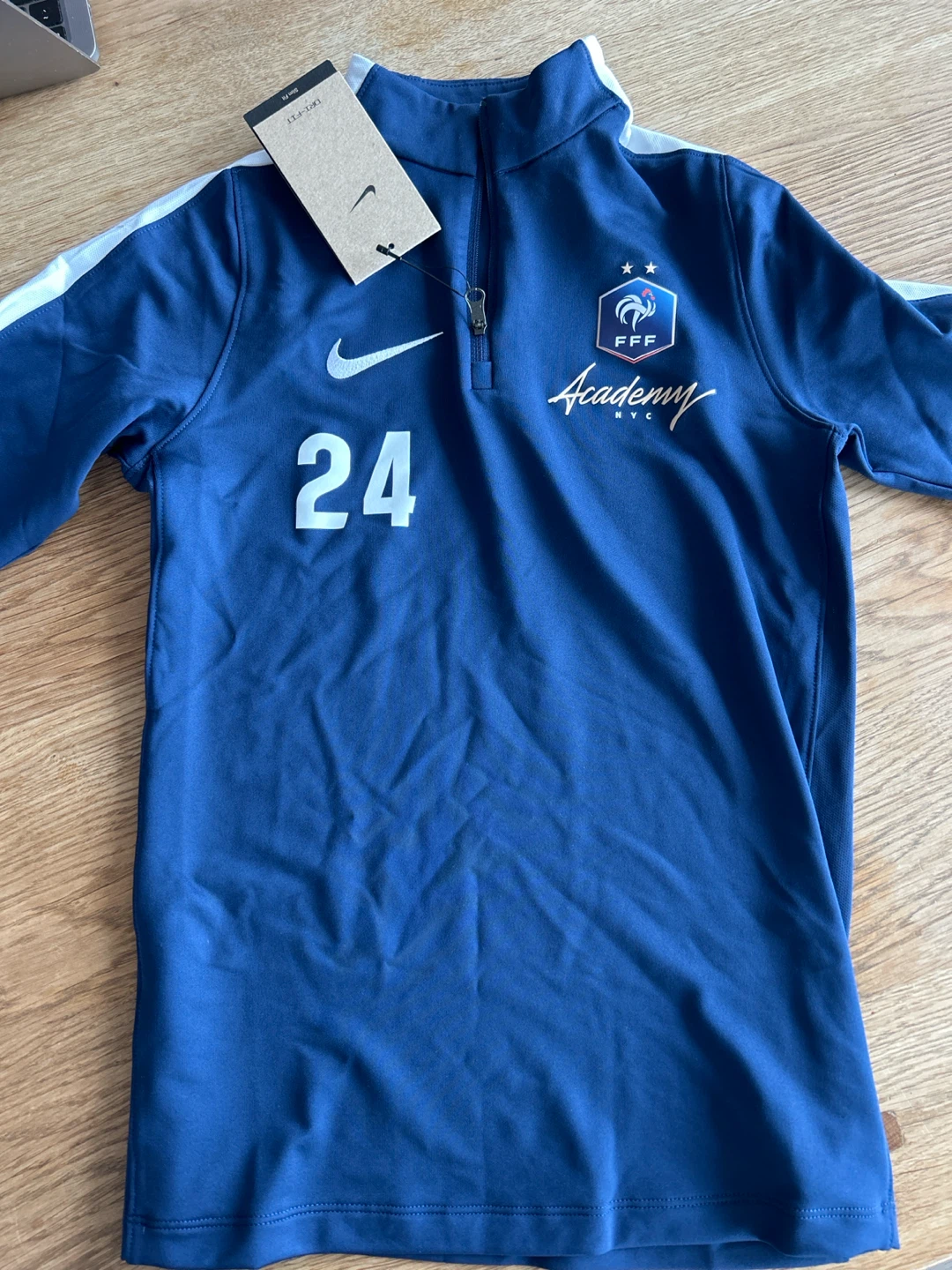 Nike France FFF Academy Half-Zip Kids Jersey