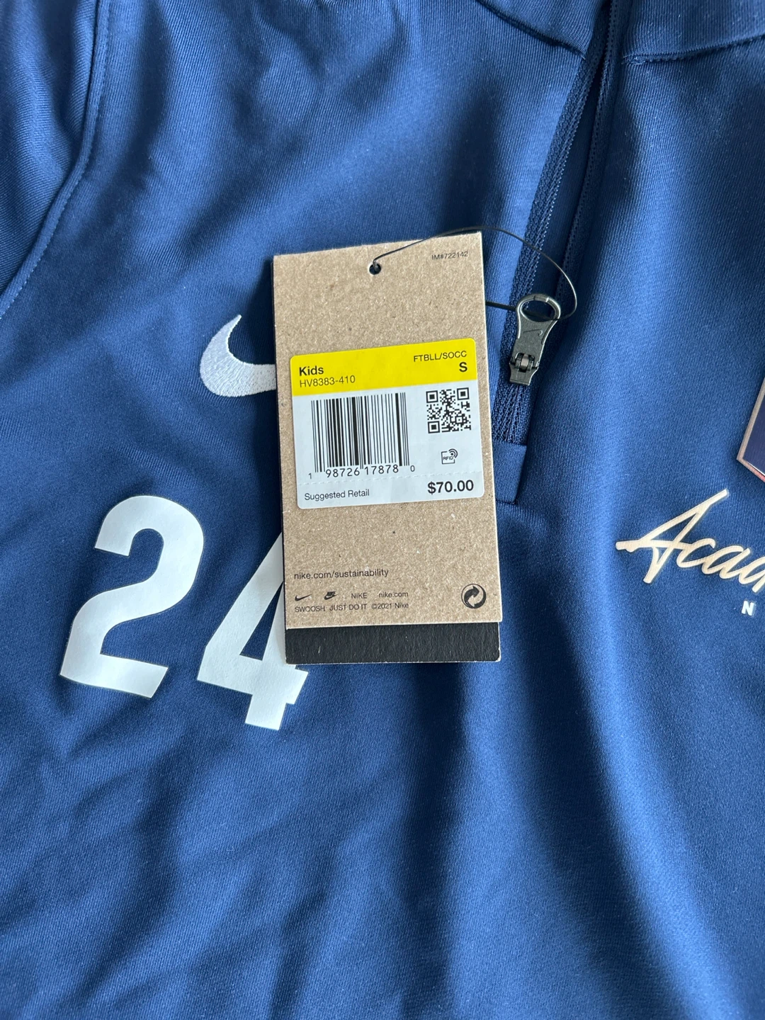Nike France FFF Academy Half-Zip Kids Jersey - photo 2