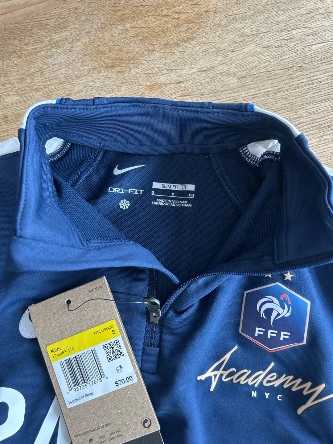 Nike France FFF Academy Half-Zip Kids Jersey - photo 3
