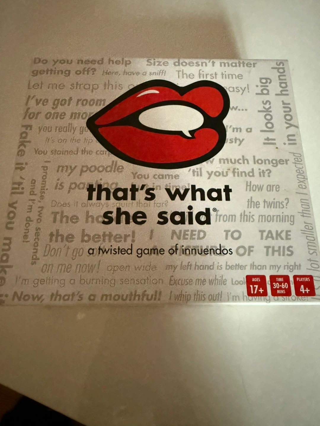 That's What She Said Party Game
