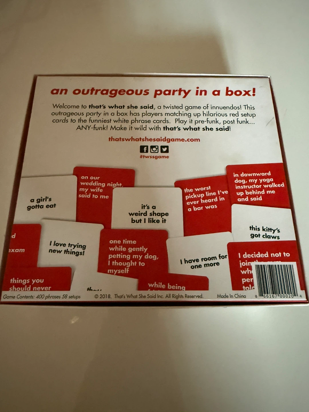 That's What She Said Party Game - photo 2