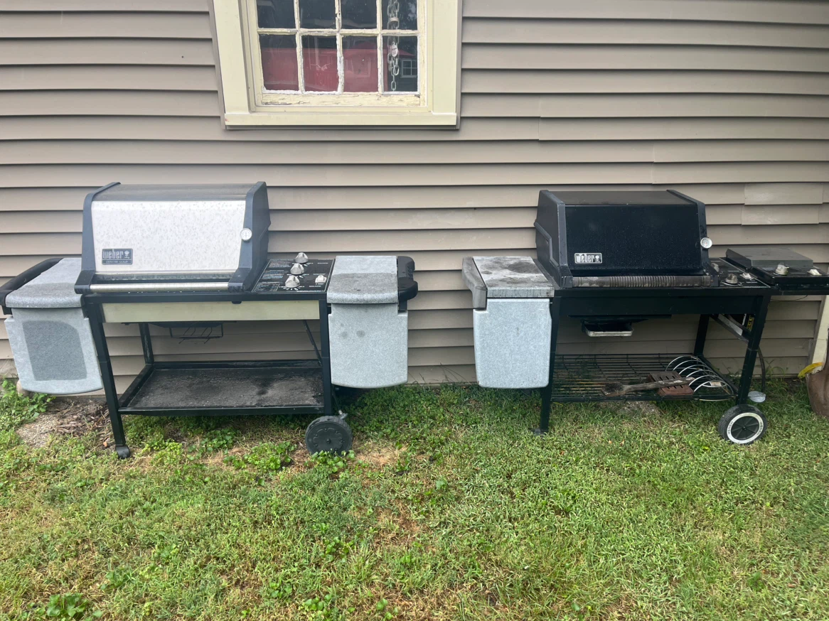 Two Weber grills.