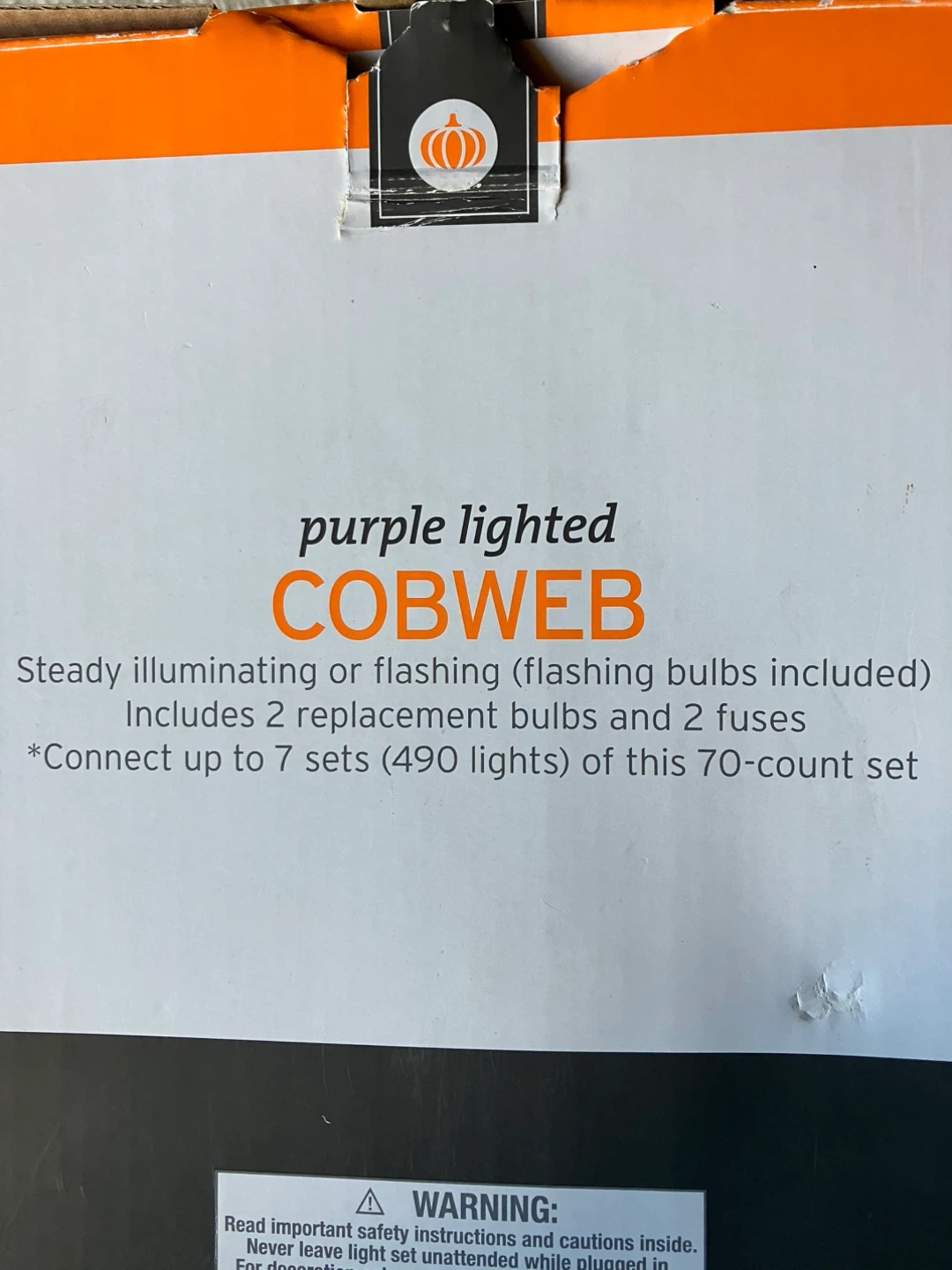 Purple Lighted Cobweb Decoration - photo 2