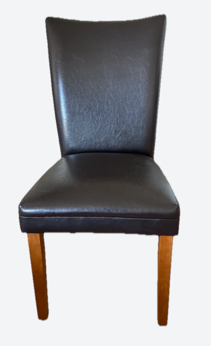 Dark Brown Faux Leather Dining Chair