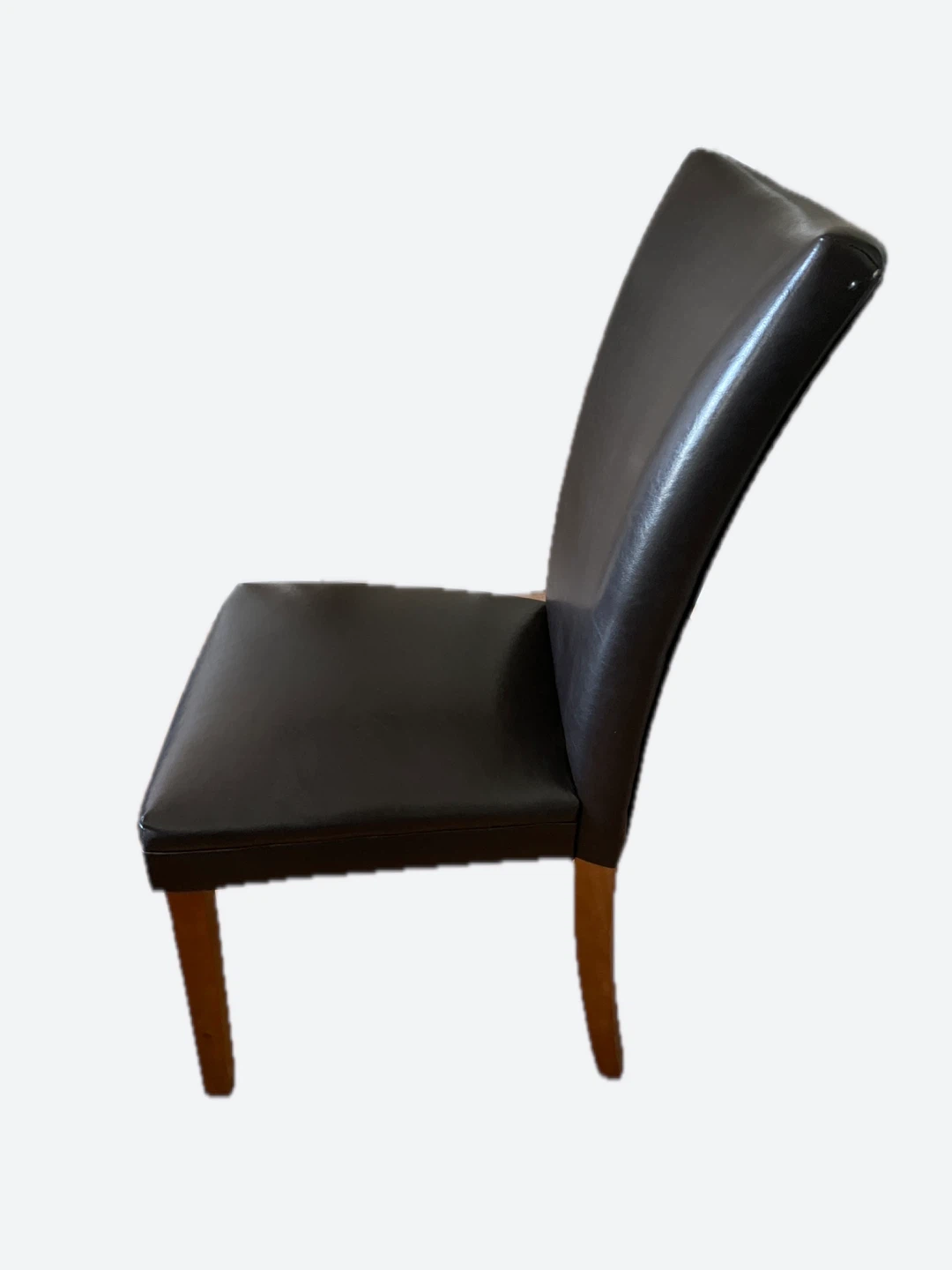 Dark Brown Faux Leather Dining Chair - photo 2