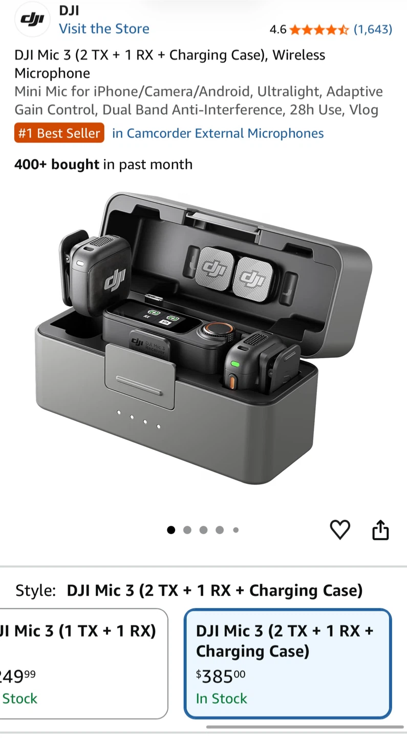 DJI Mic 2 Wireless Microphone System
