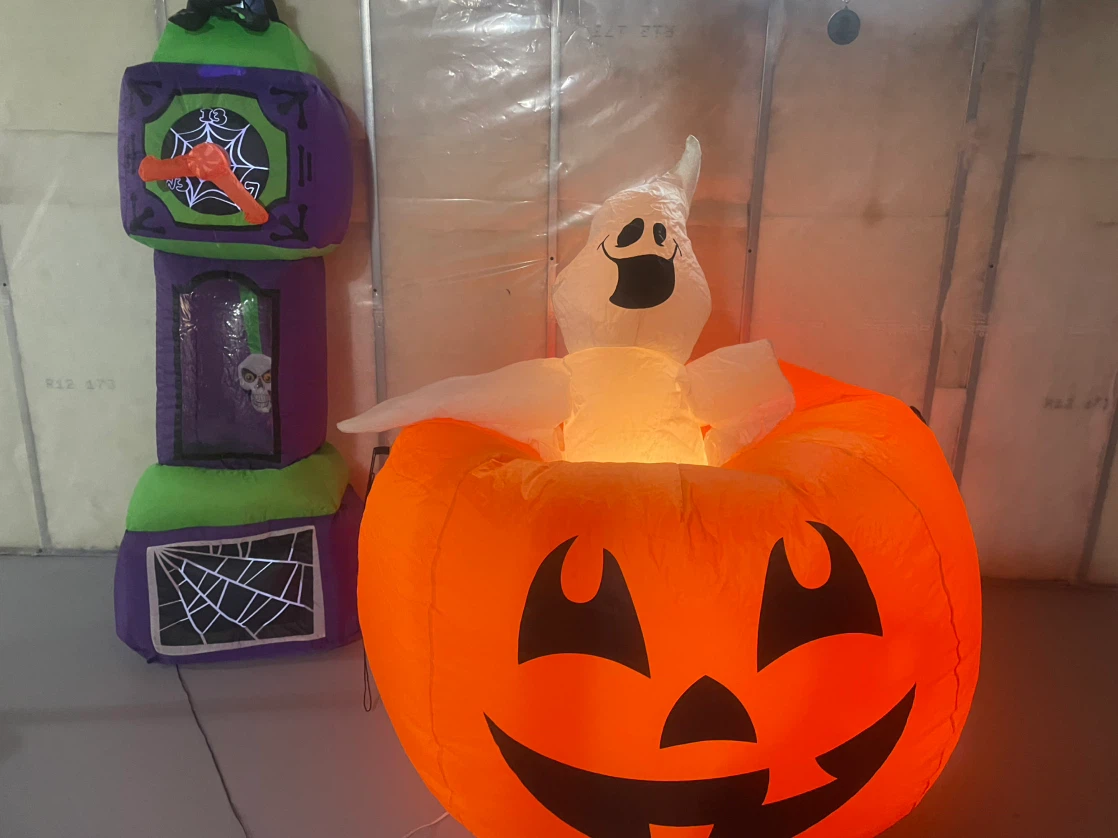 Inflatable Halloween Pumpkin and Ghost Decoration