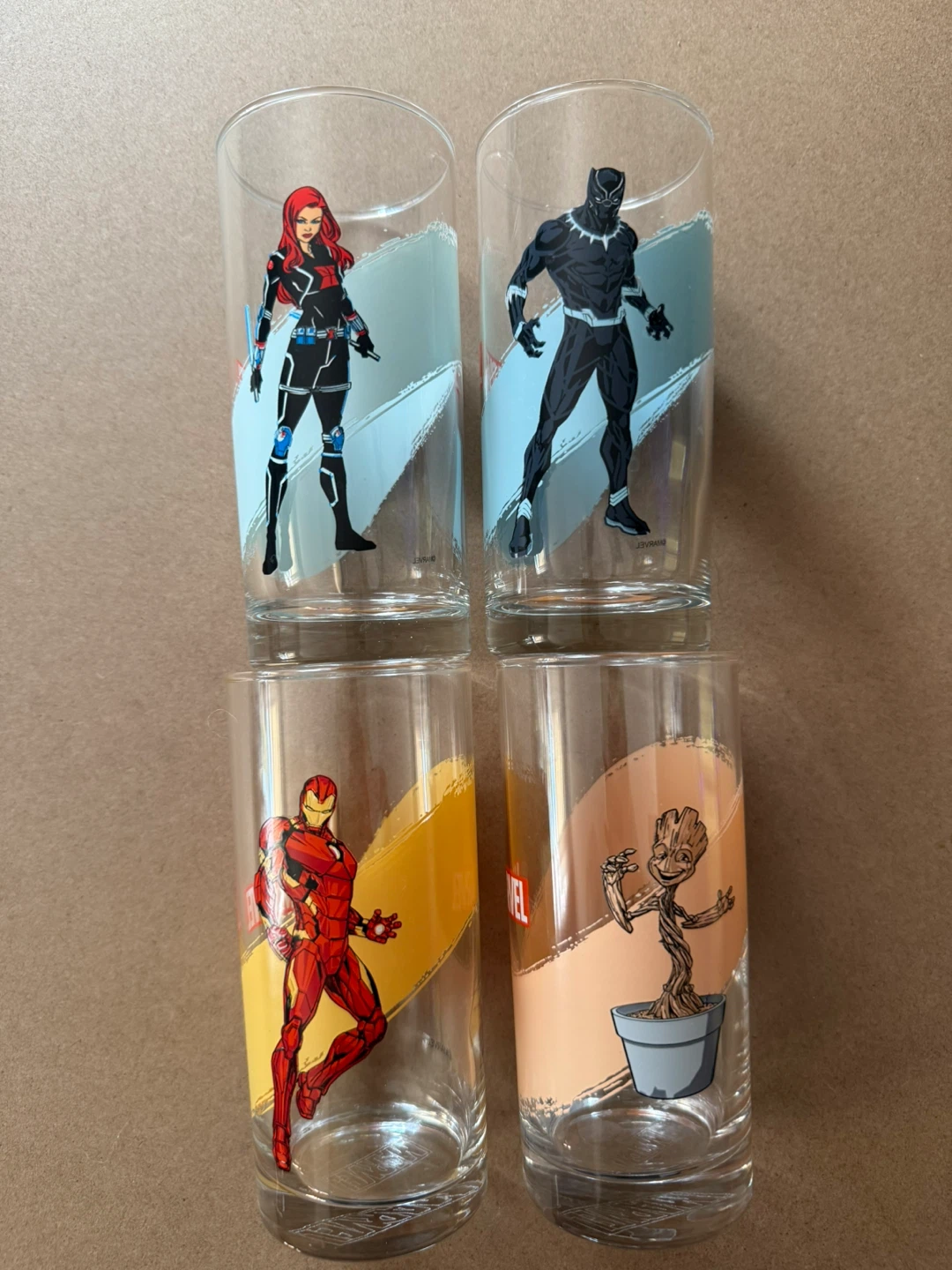 Set of 4 Marvel Glasses