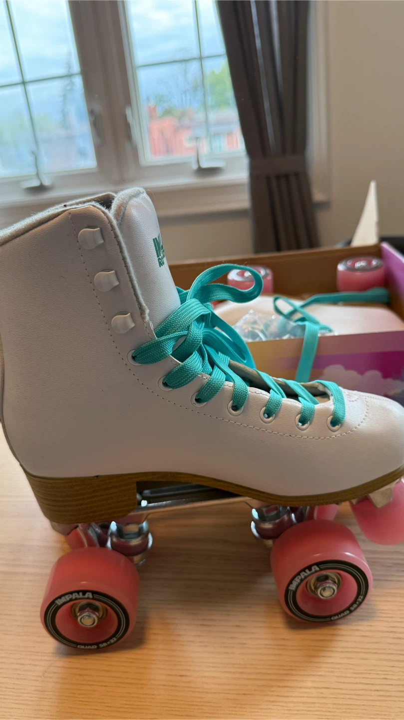 Impala Roller Skates White with Pink Wheels - photo 3