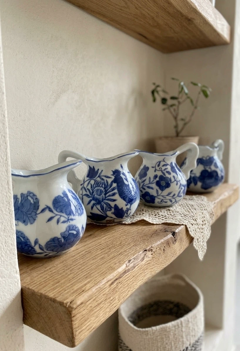 Ceramic Pot Creamers-Set of 4