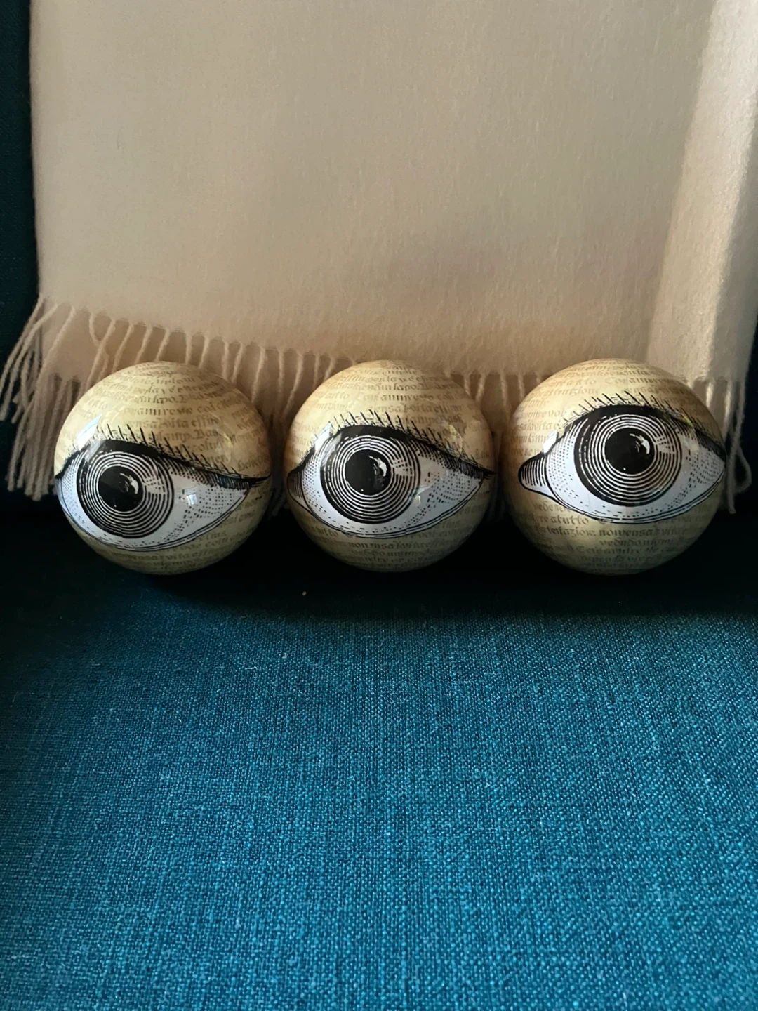Set of Three Decorative Eye Orbs