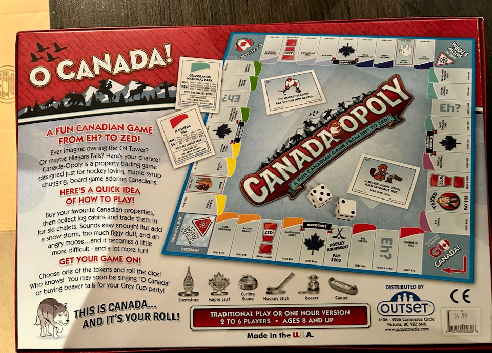 New! Canada-Opoly Board Game - photo 2