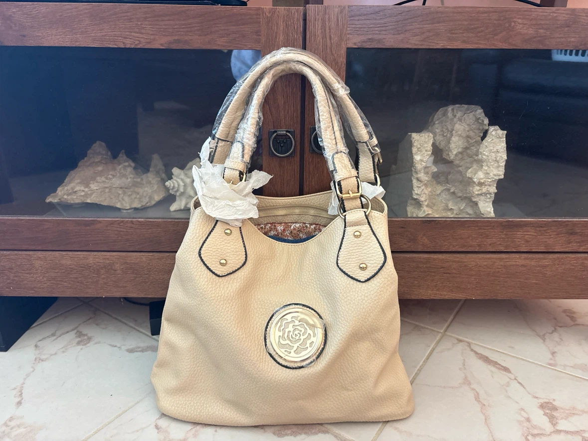 KMQ Collection Beige Handbag