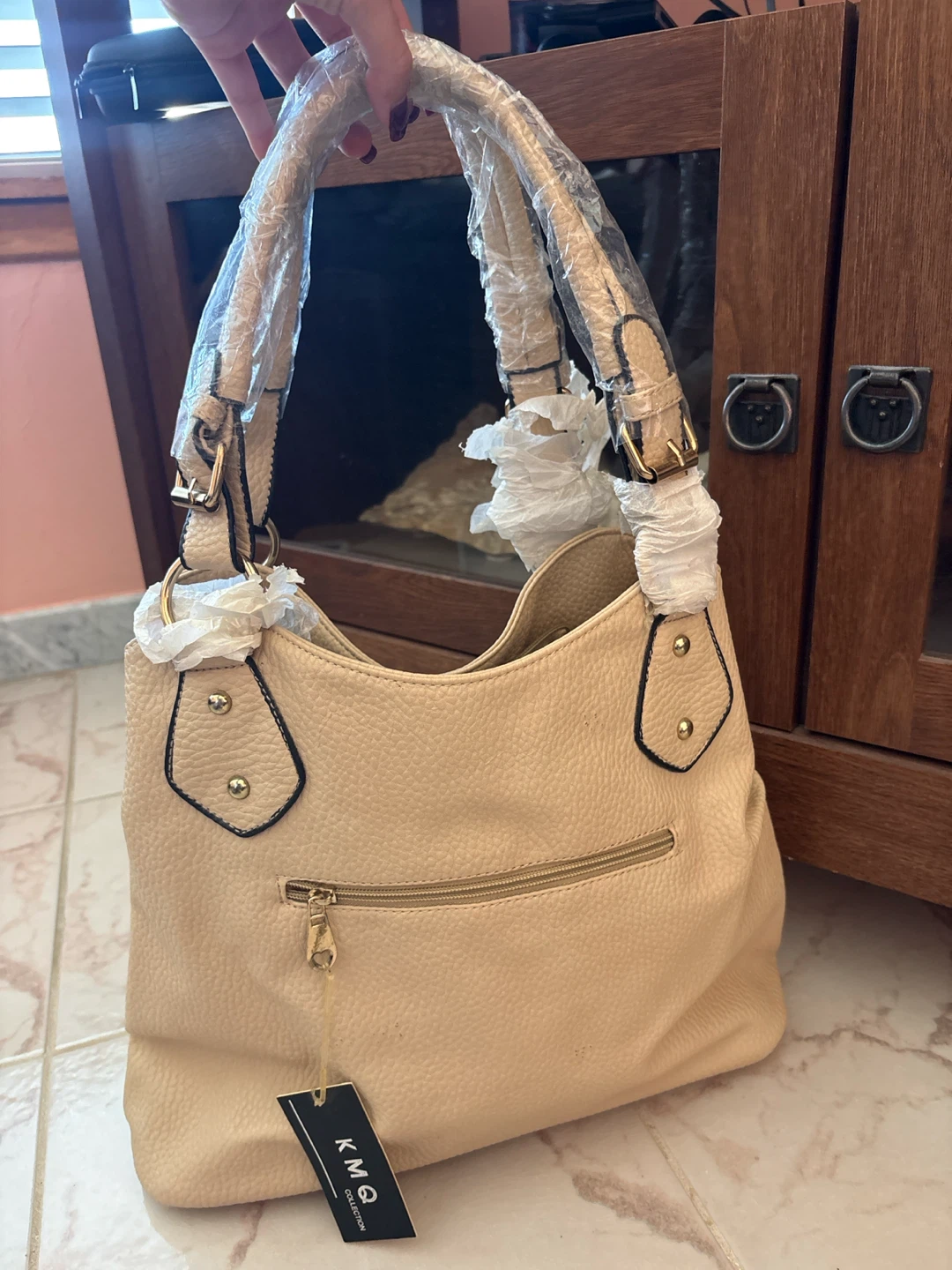 KMQ Collection Beige Handbag - photo 4