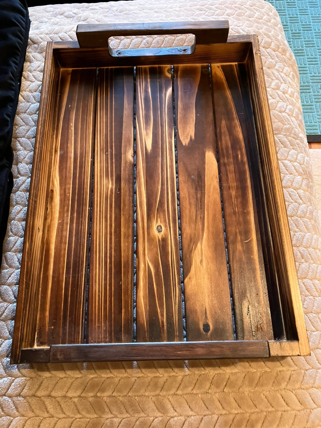 Rustic Dark Wood Serving Tray - photo 3