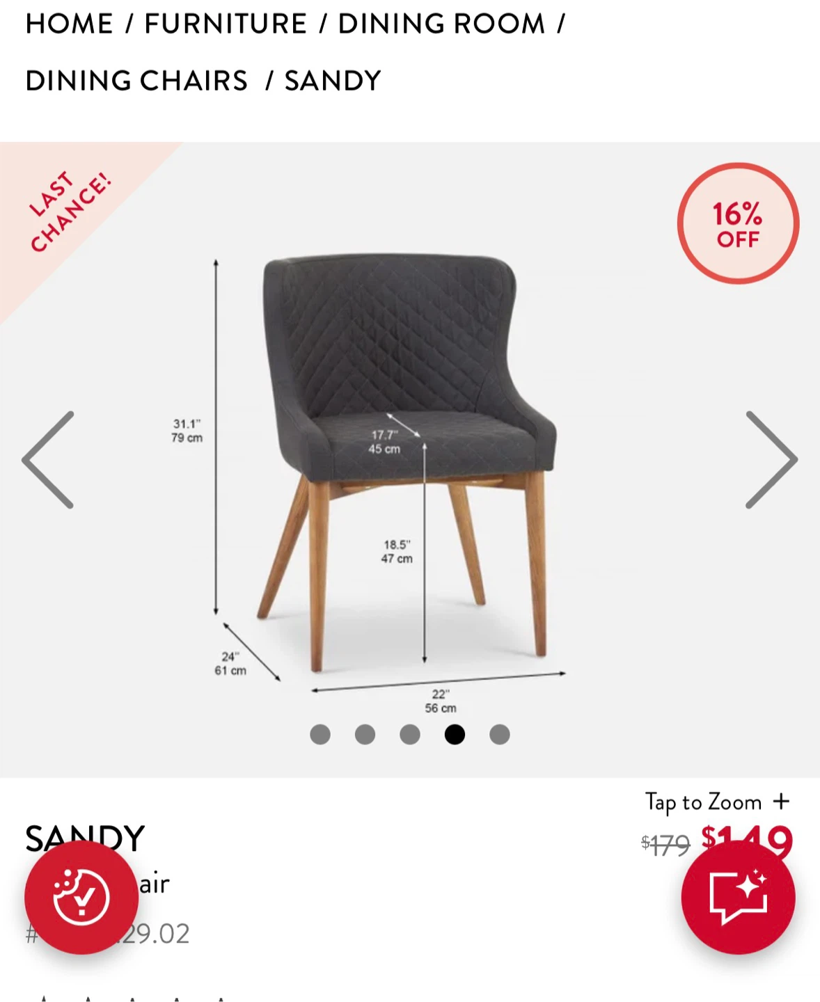 Structube upholstered chair - photo 5