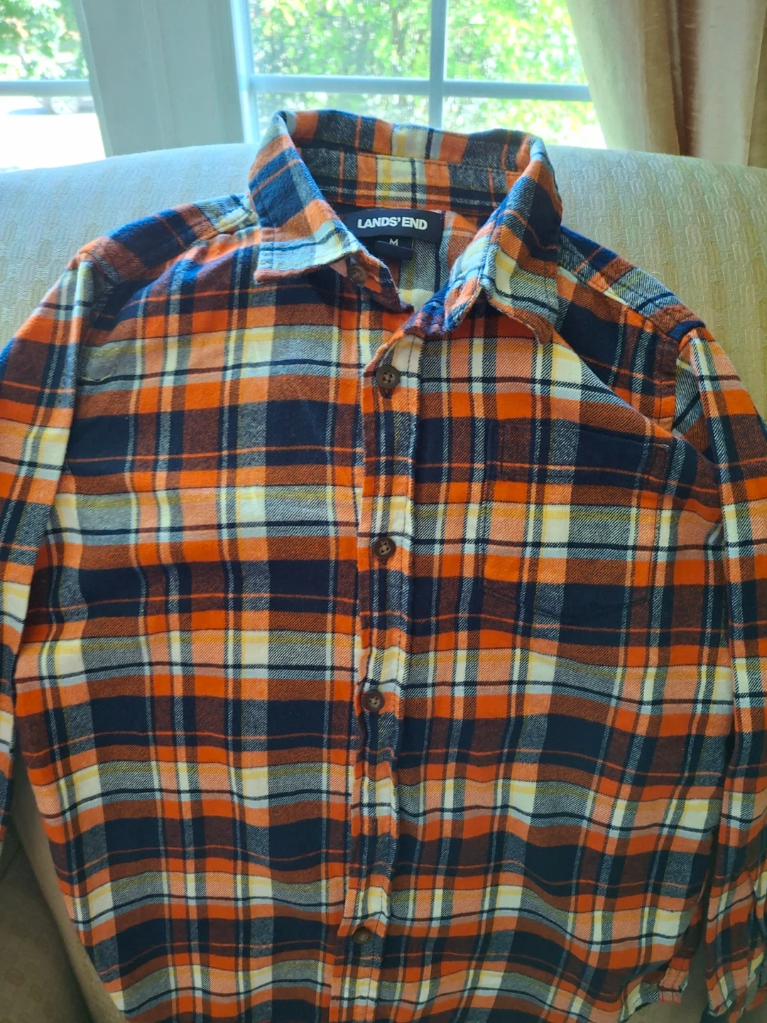 Youth Lands' End flannel shirt