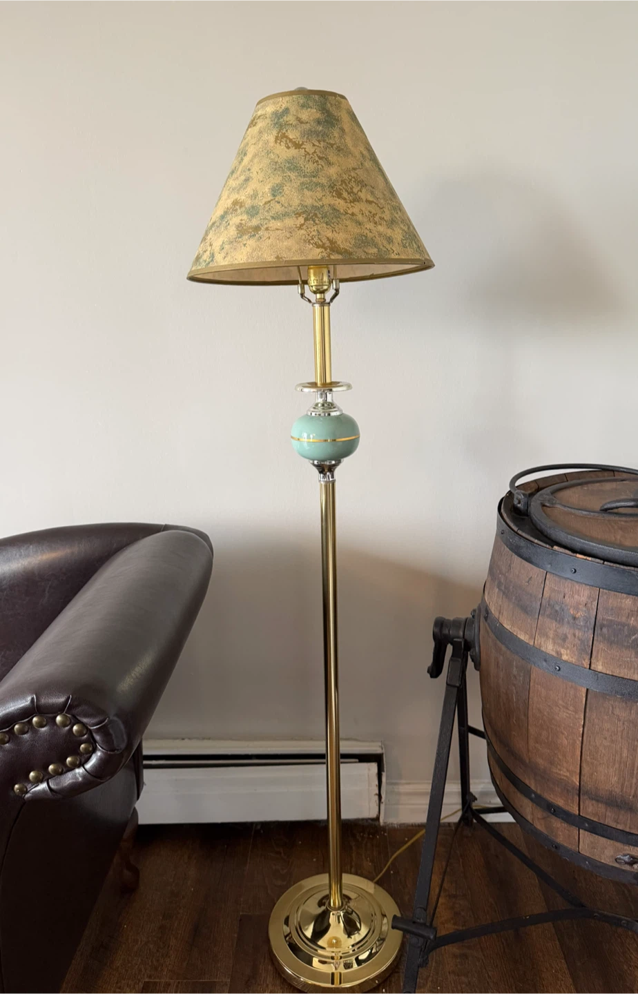 Vintage Brass Floor Lamp
