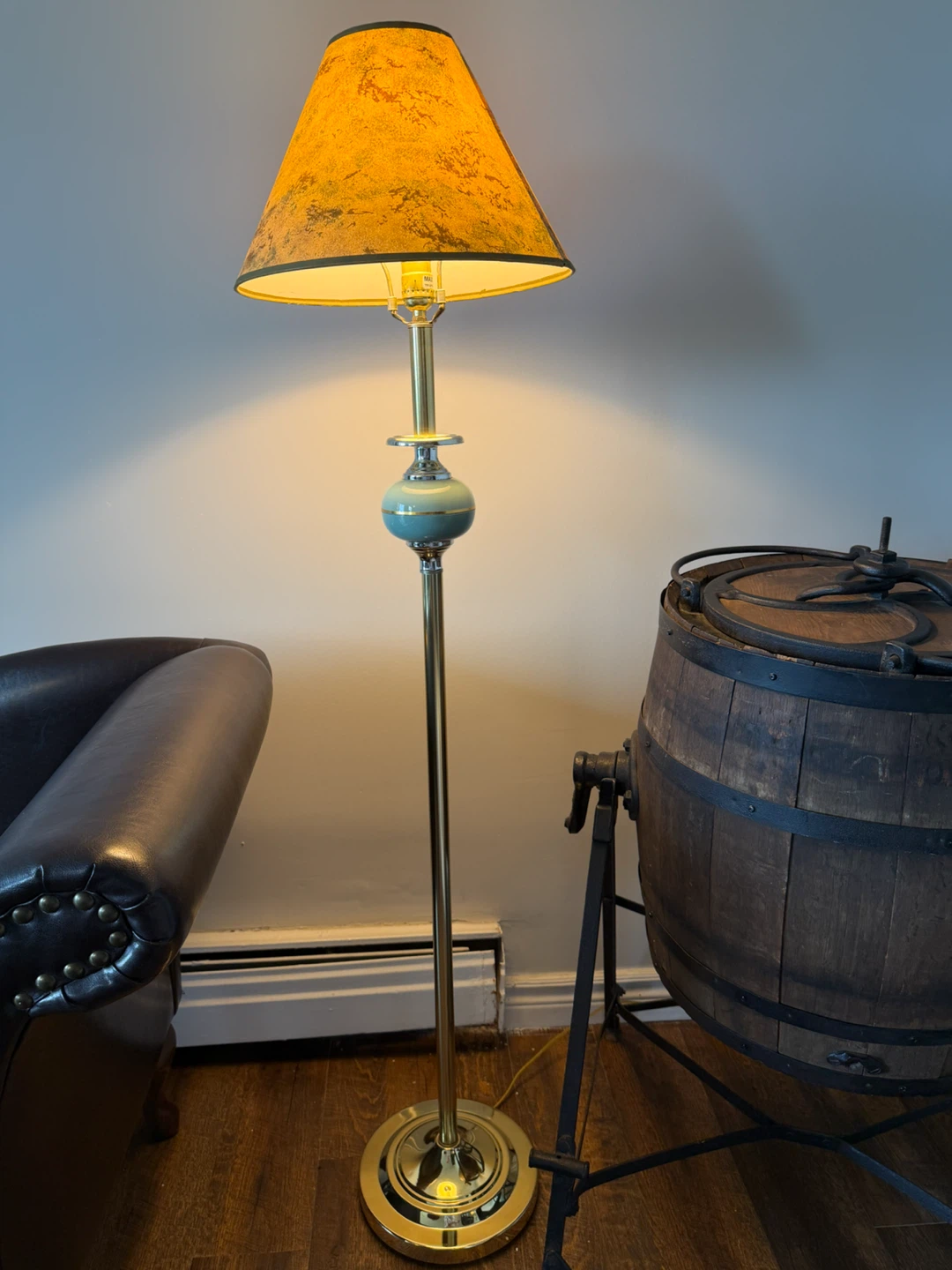 Vintage Brass Floor Lamp - photo 2