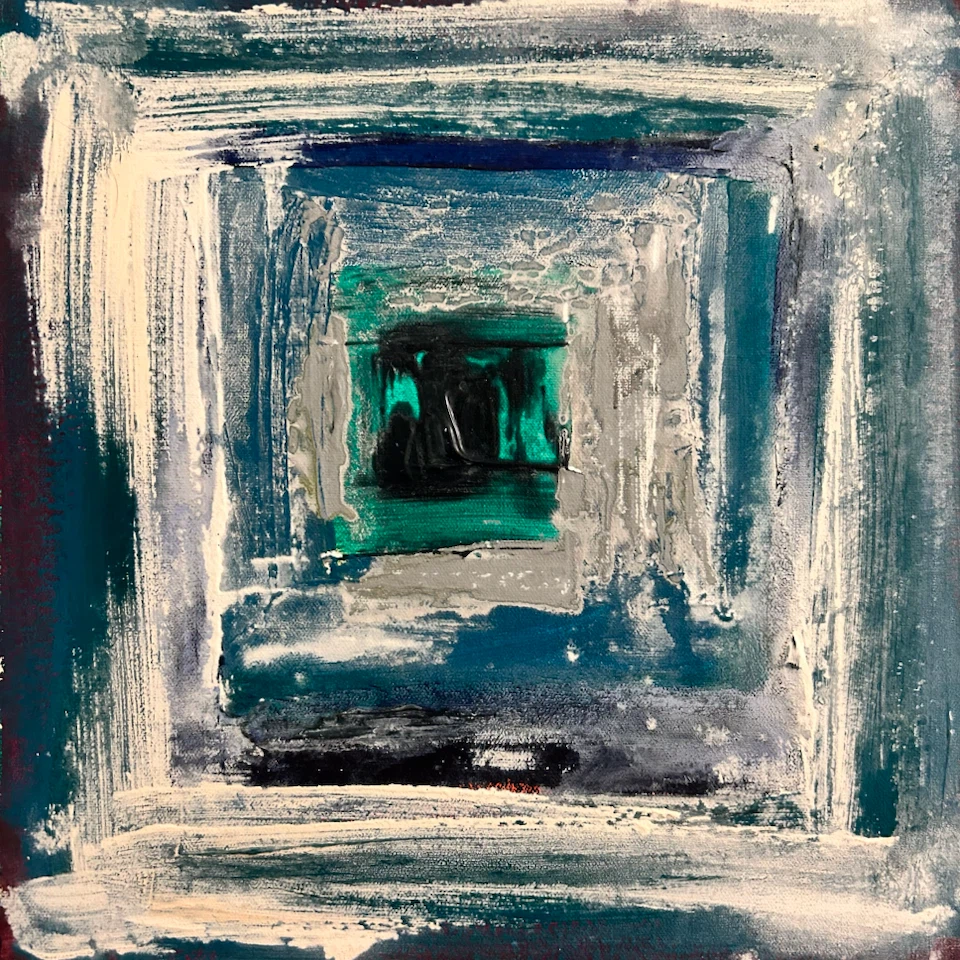 Abstract painting acrylic on canvas