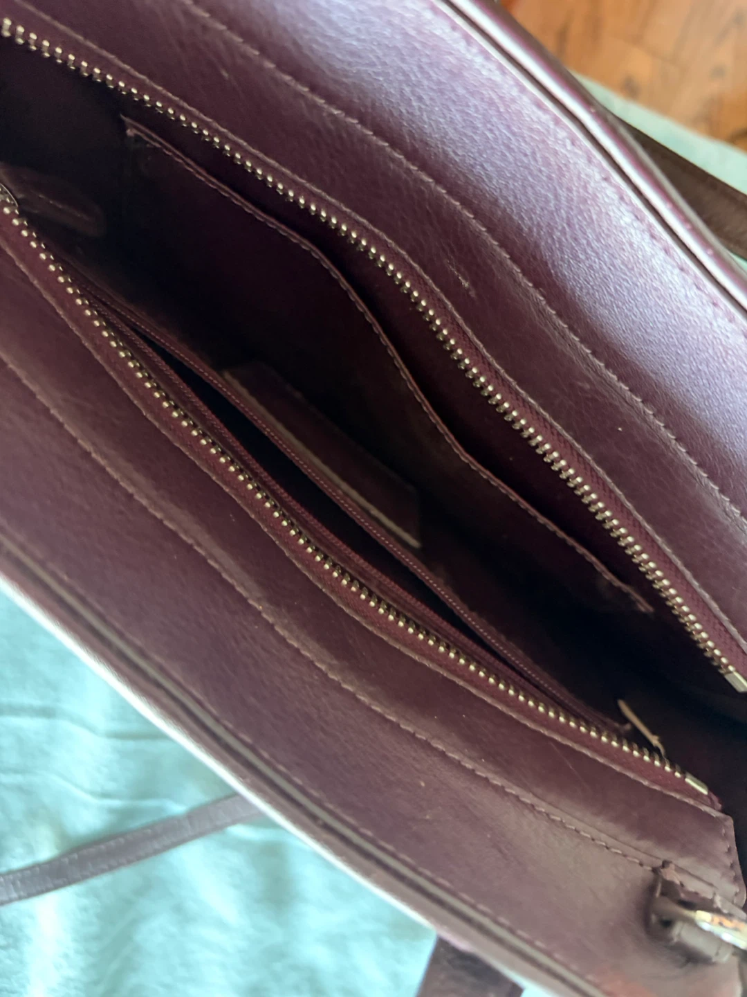 Coach Dark Purple Leather Handbag - photo 5