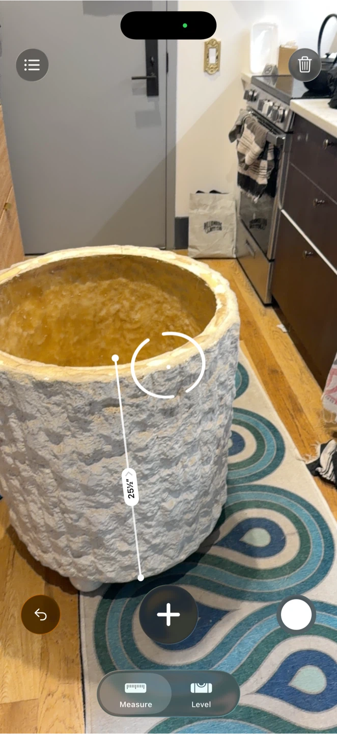 Stone Cylinder Accent Table with Glass Top - photo 3