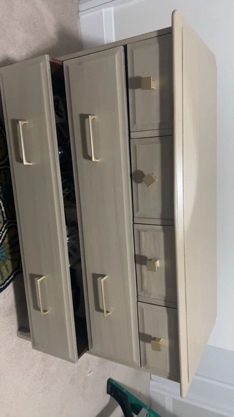 Taupe Dresser with Gold Hardware