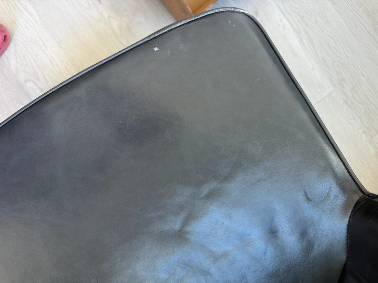 Black Faux Leather Dining Chair - photo 3