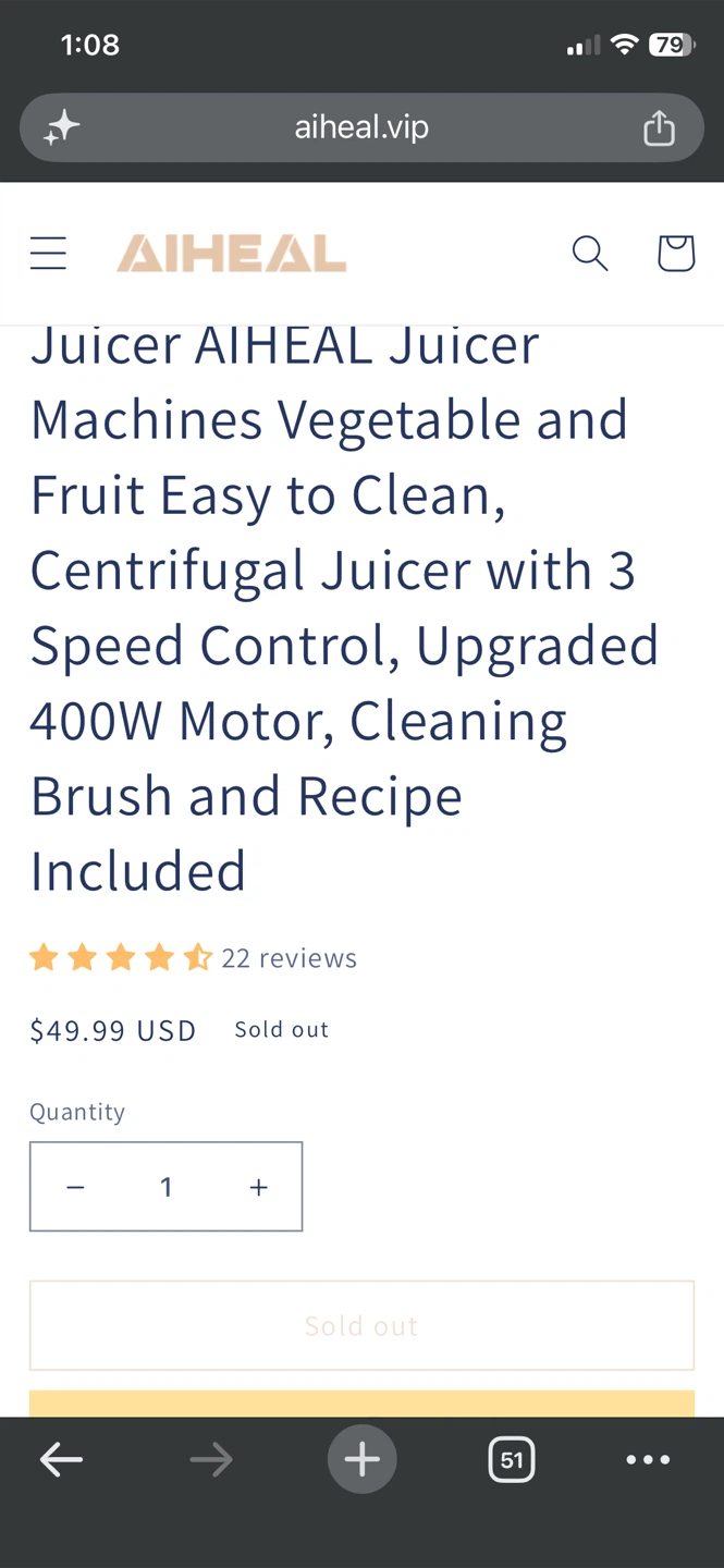 AIHEAL Centrifugal Juicer -Retails over $75 CAD(inc tax) - photo 3