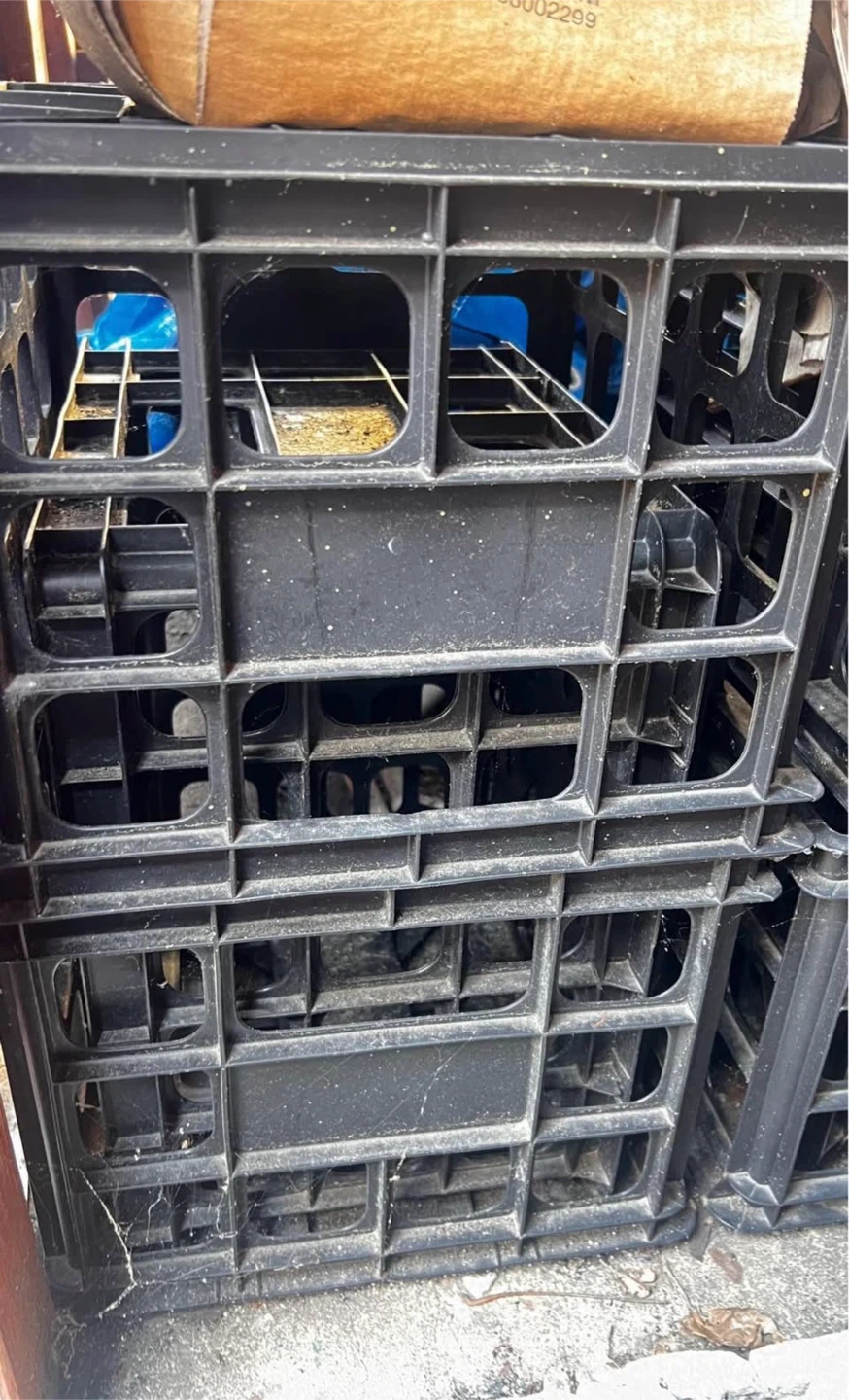 6 of of black storage crates. $10 each OBO