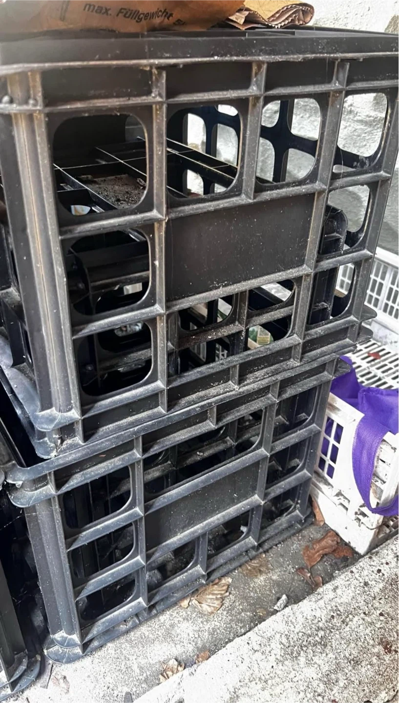6 of of black storage crates. $10 each OBO - photo 2