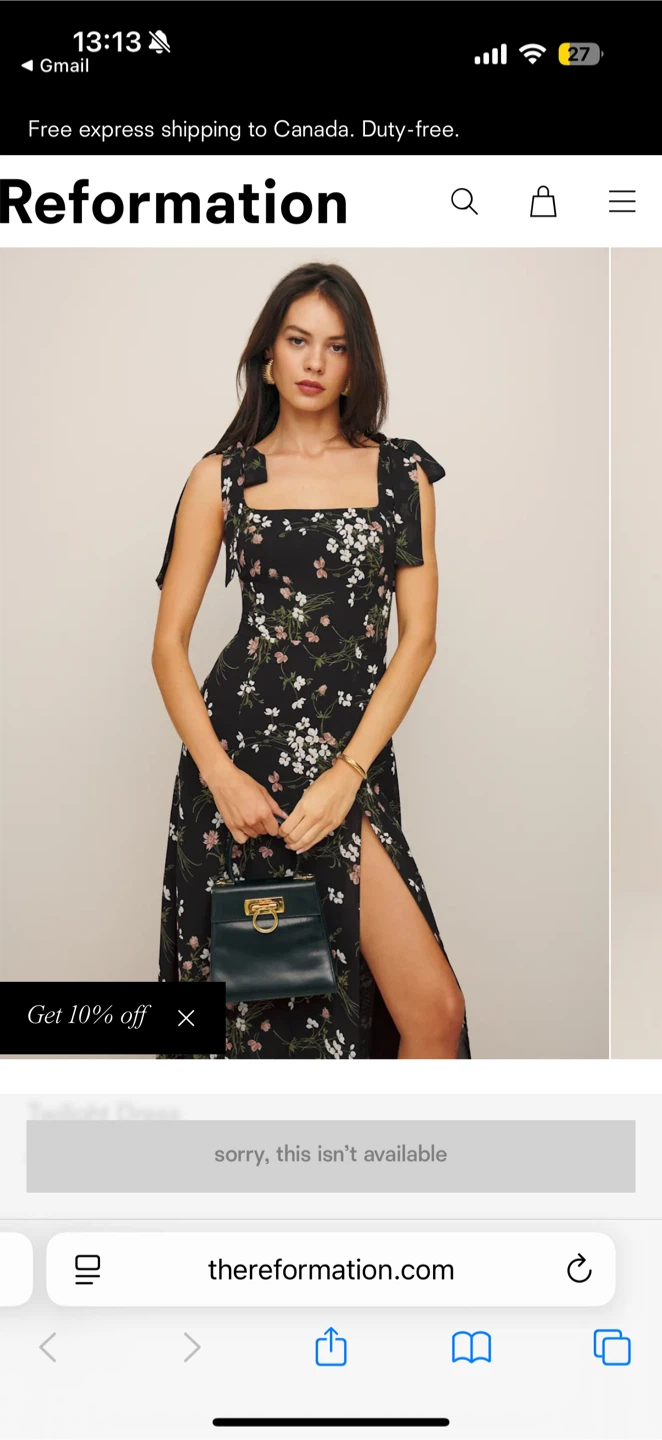 Reformation Twilight Dress - Size 4