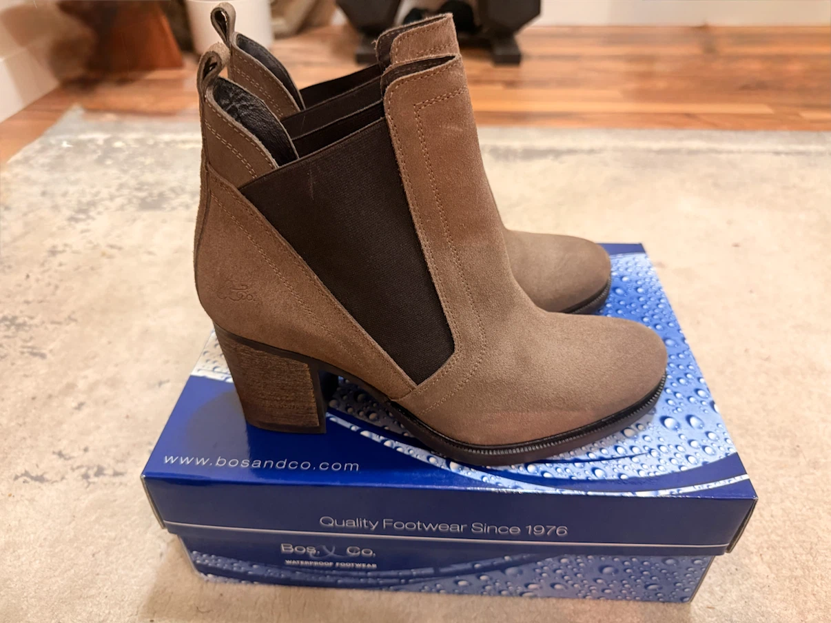 Bos. & Co. Bellini Taupe Suede Boots - EU 40