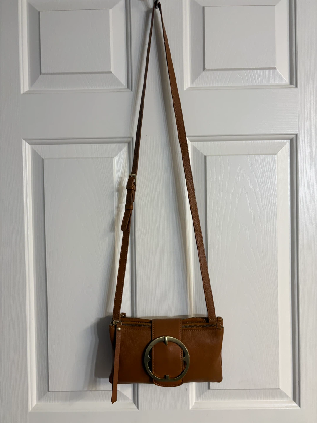 Harbour 2nd "Just Pure" Leather Triple Entry Crossbody Bag. - photo 2
