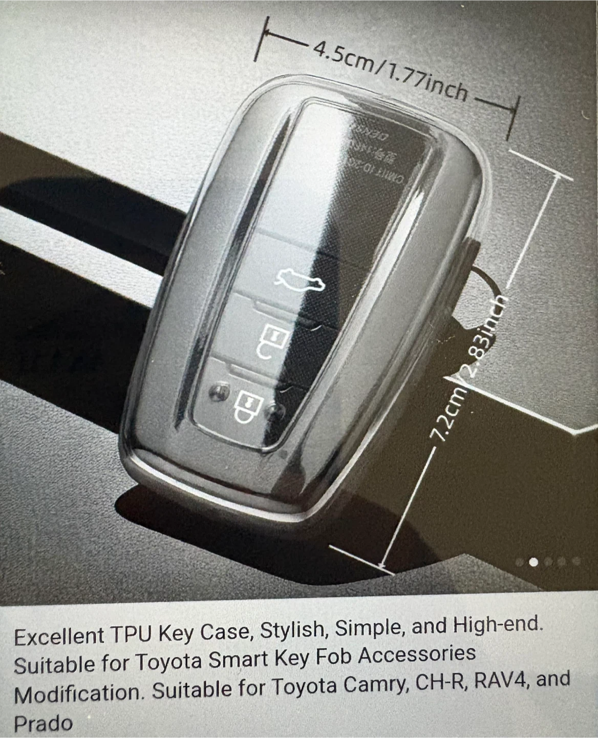 Toyota TPU Smart Key Fob Case 2018 -2023 - photo 2