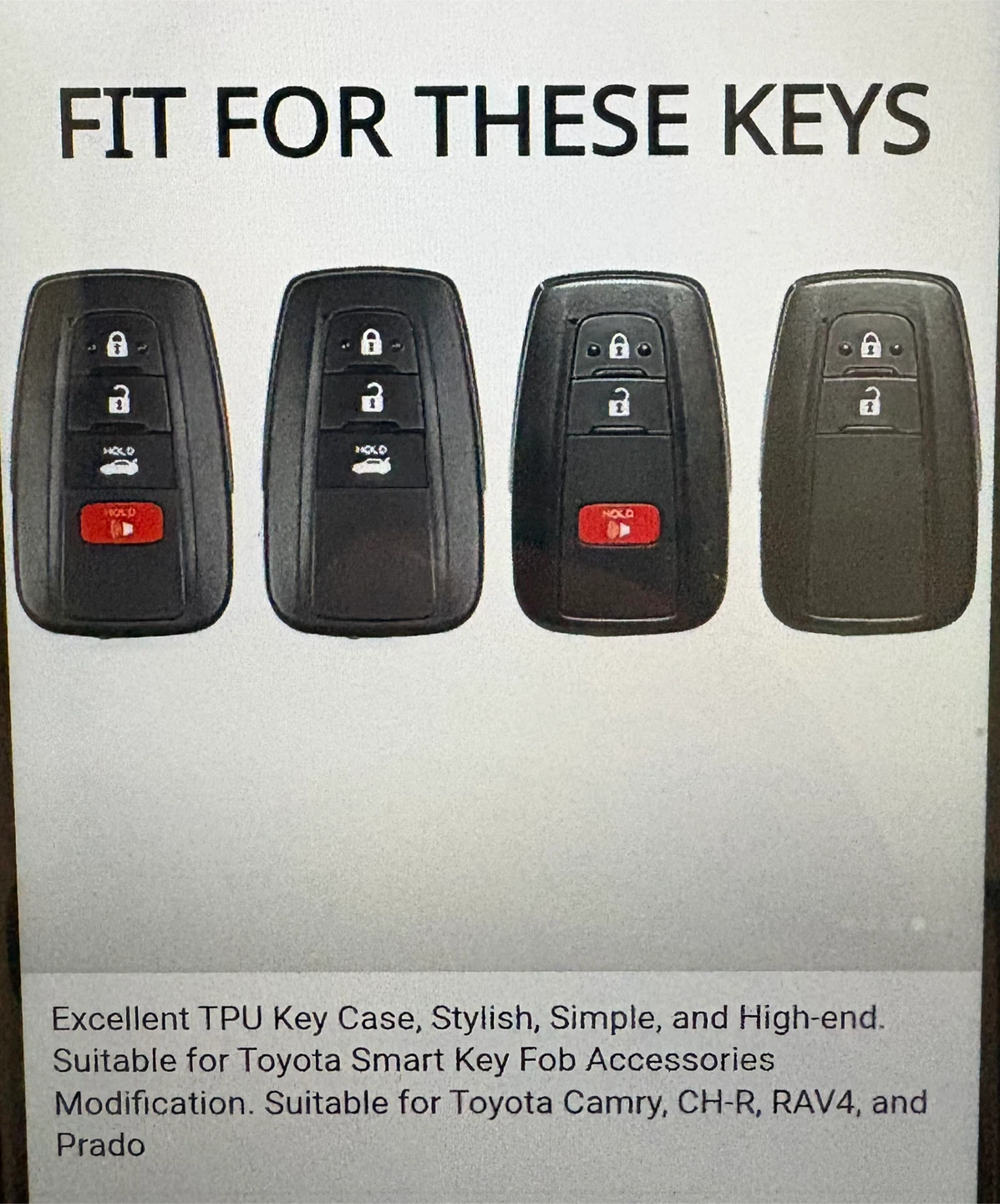 Toyota TPU Smart Key Fob Case 2018 -2023 - photo 3