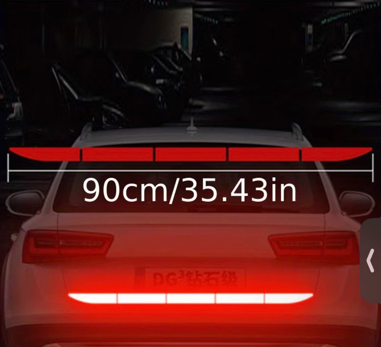 Red Super Reflective Car Safety Stickers