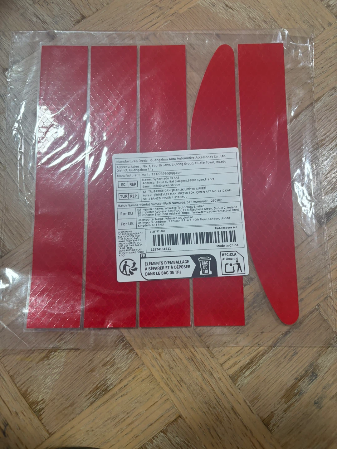 Red Super Reflective Car Safety Stickers - photo 3