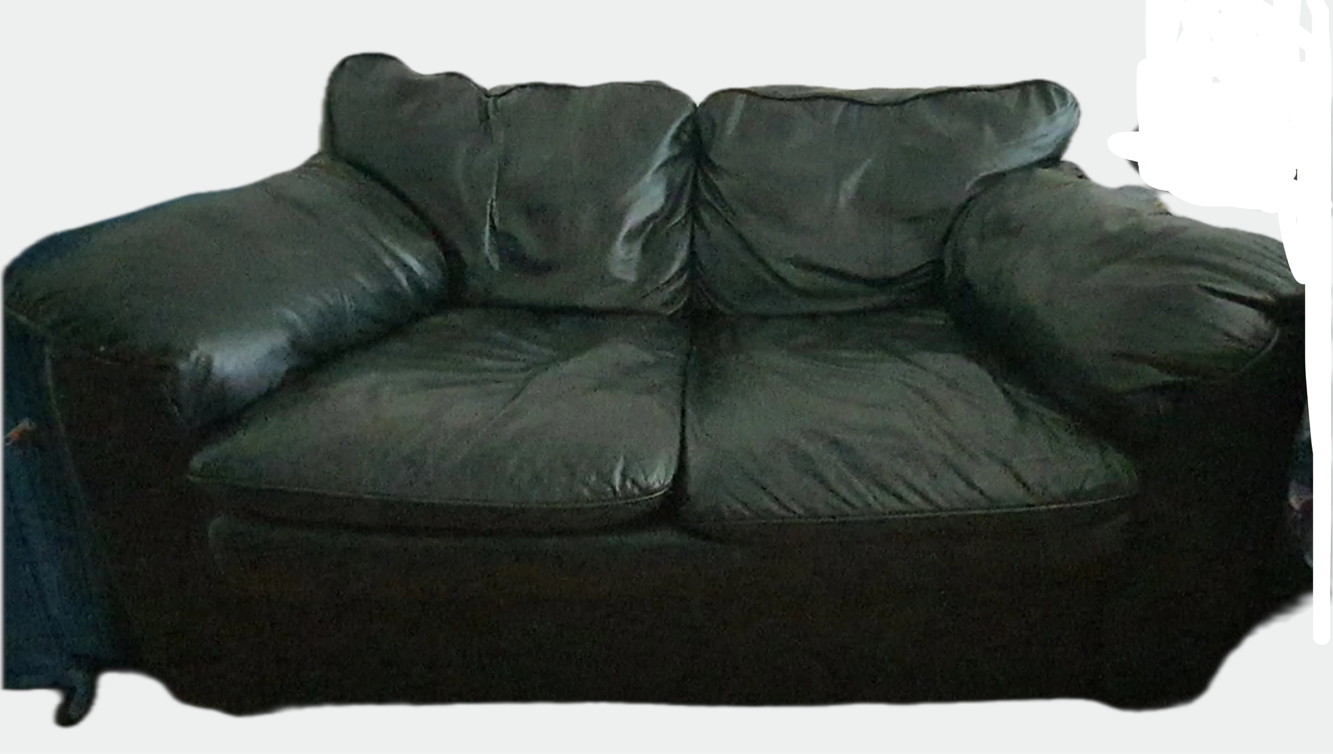 Black Two-Seater Sofa