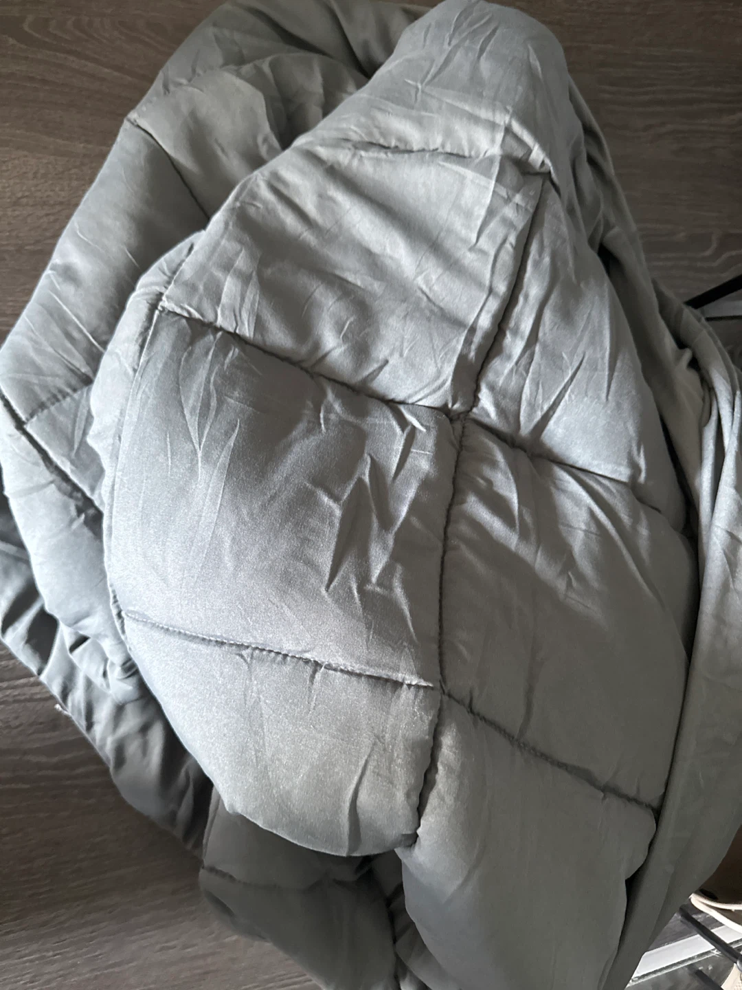 Big Grey Quilted Cushion Cover