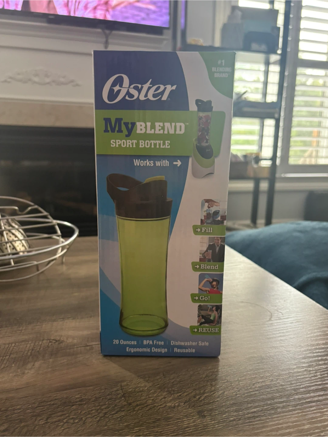 BNIB Oster MyBlend Sport Bottle BPA Free 20 Ounces - Green - photo 2